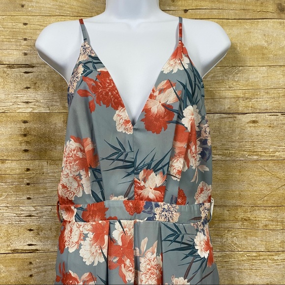 J’Atiste by Amy long line pants jumper romper floral print size medium - Picture 2 of 16